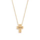 Artful Cross Necklace - Love