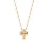 Artful Cross Necklace - Blessed