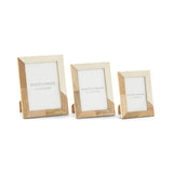 Mango Wood and Creme Resin Tile Frame
