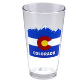 Colorado Flag Pint Glass - 39 North CO