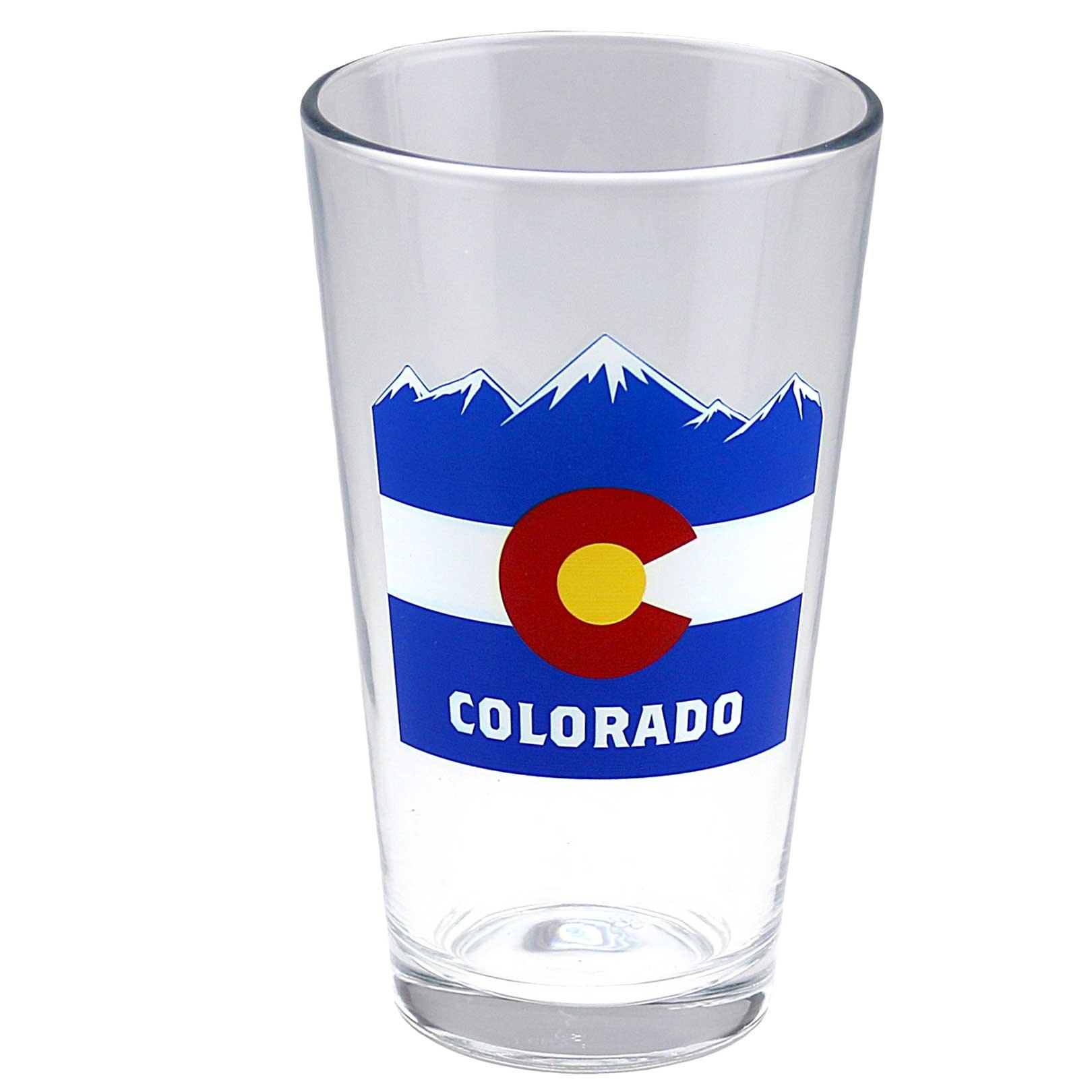 Colorado Flag Pint Glass - 39 North CO