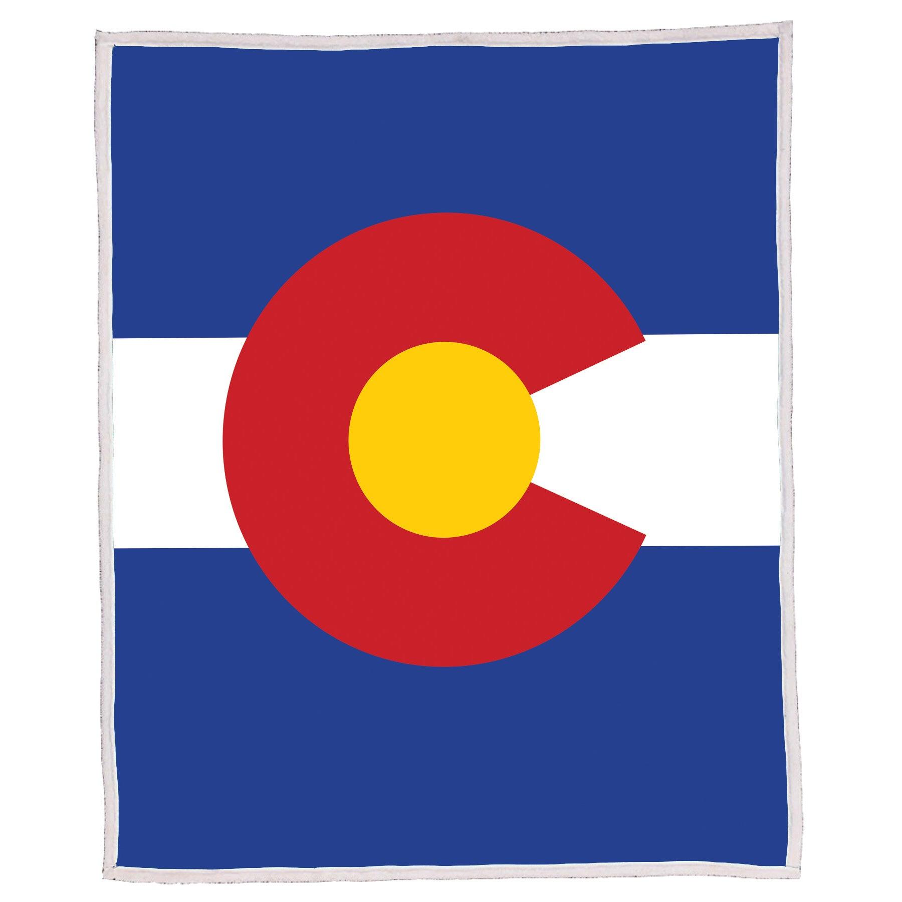 Colorado Flag Sherpa Blanket - 39 North CO