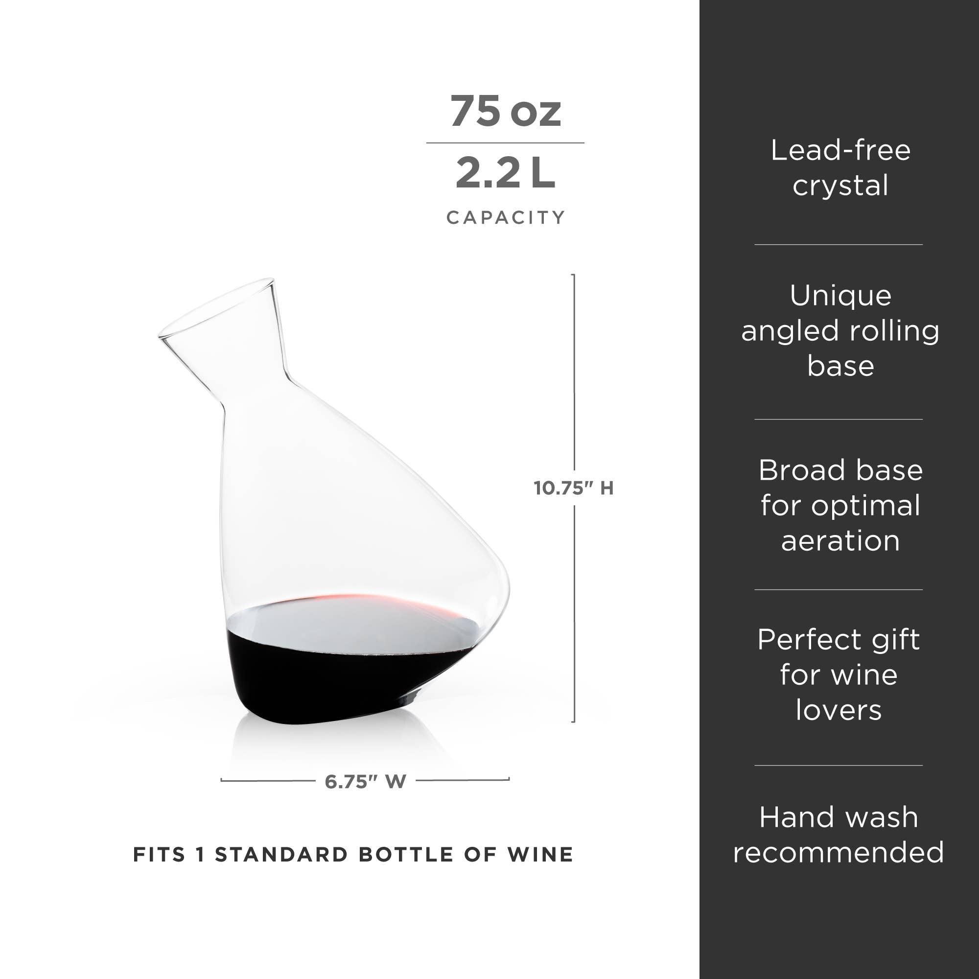 Crystal Rolling Wine Decanter - 39 North CO