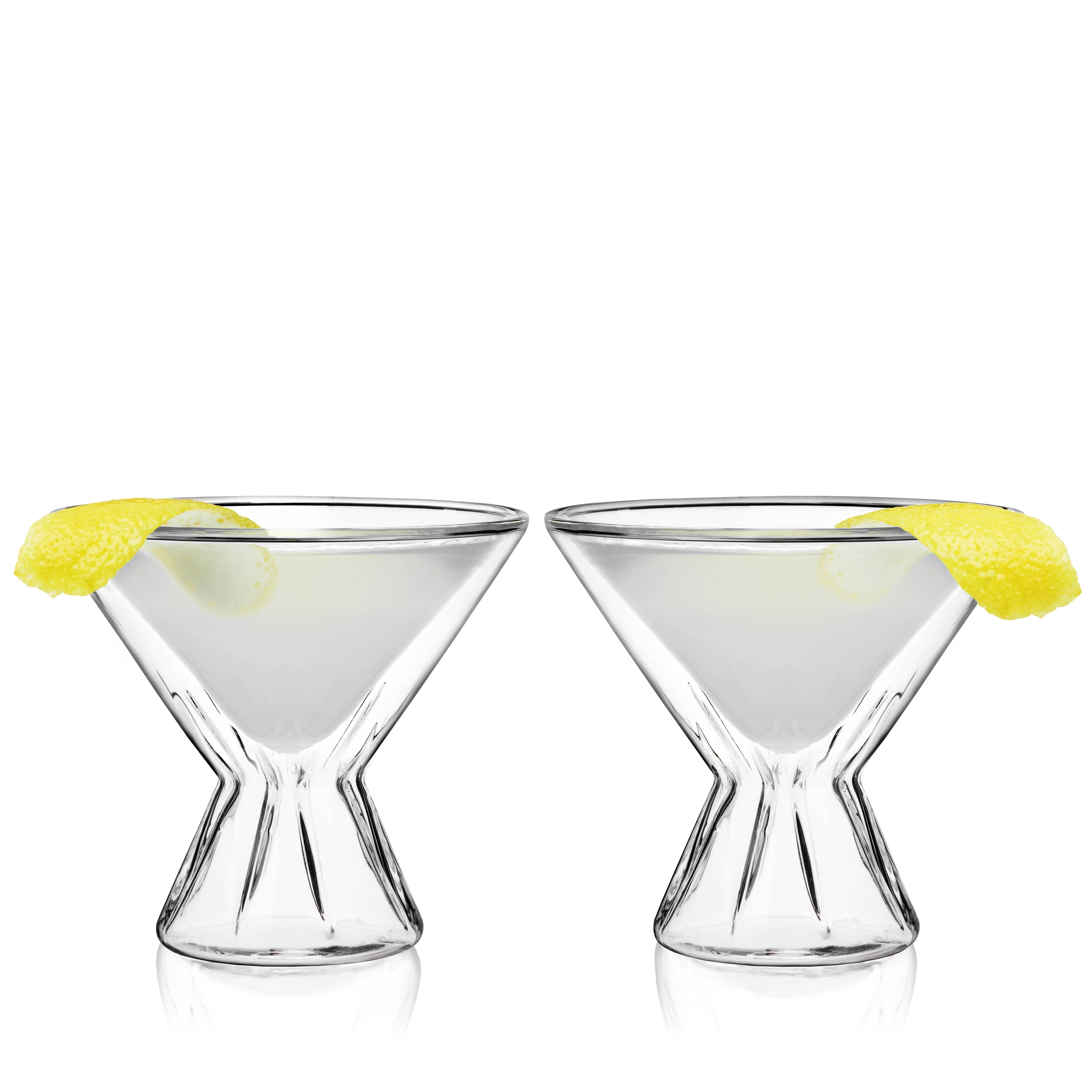 Double Walled Stemless Martini Glasses - 39 North CO