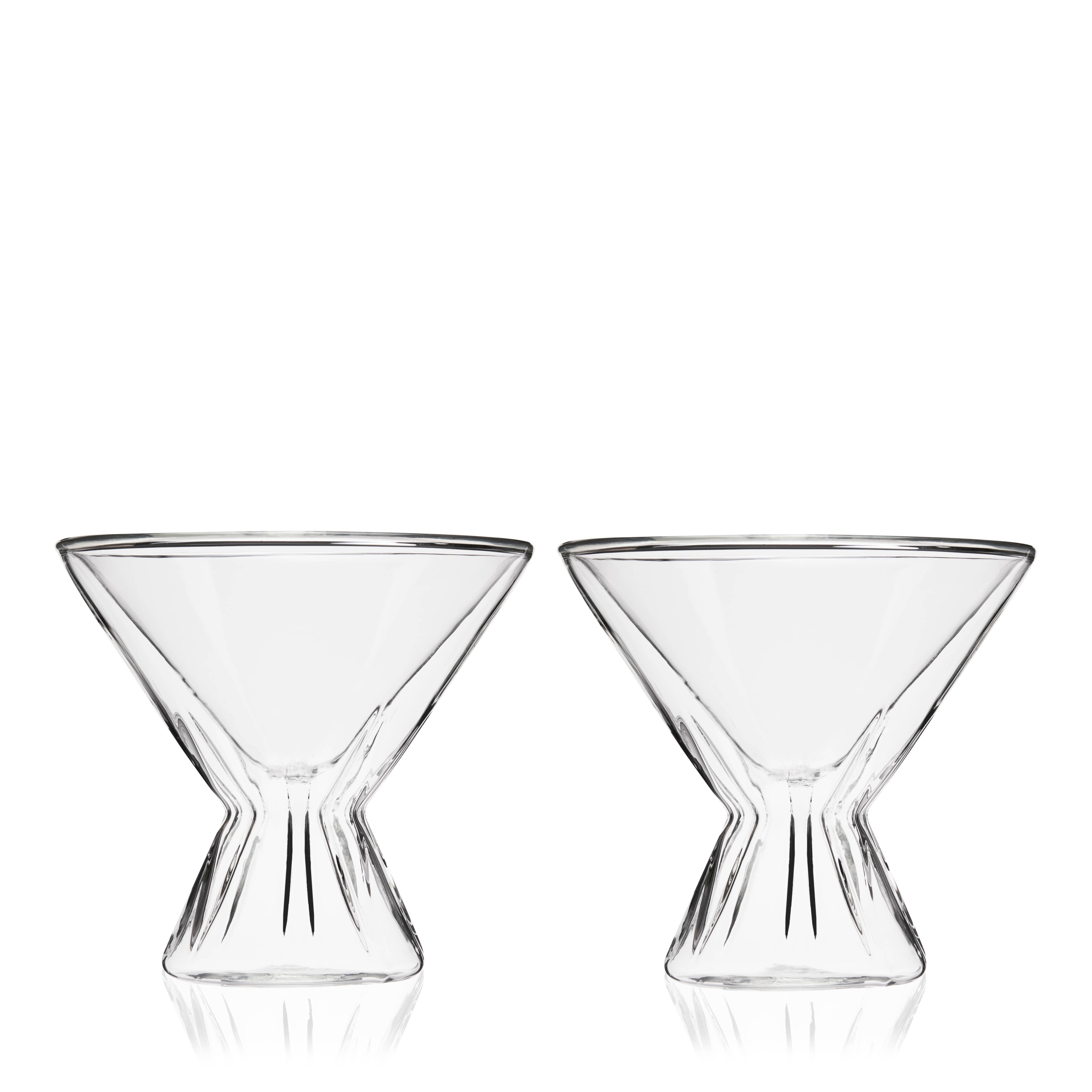 Double Walled Stemless Martini Glasses - 39 North CO