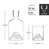 Mountain Themed Crystal Decanter & Tumblers Set - 39 North CO