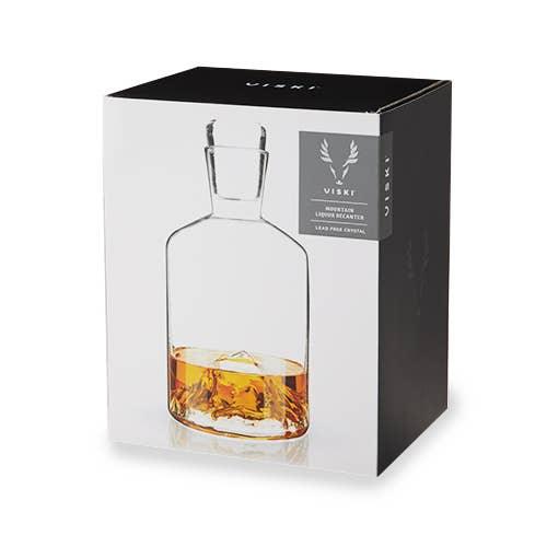 Mountain Themed Crystal Liquor Decanter - 39 North CO
