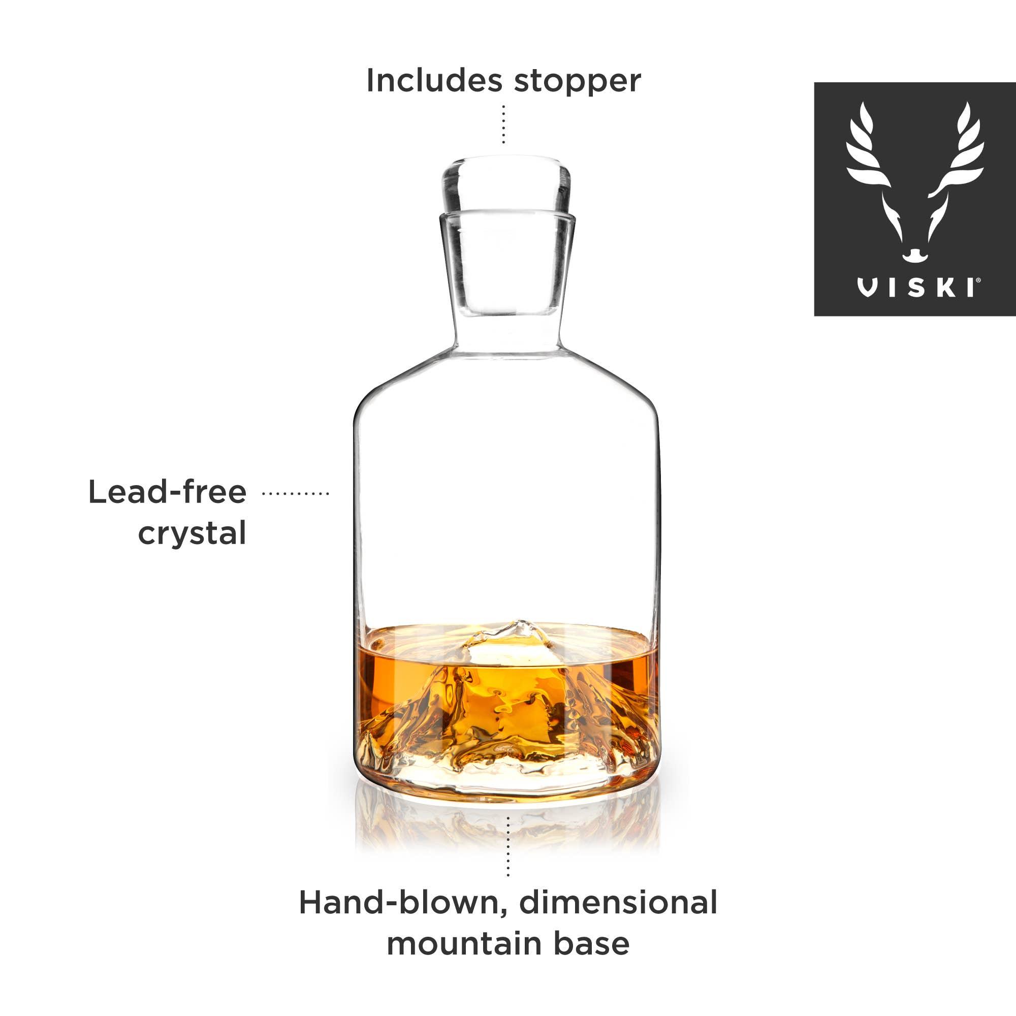 Mountain Themed Crystal Liquor Decanter - 39 North CO