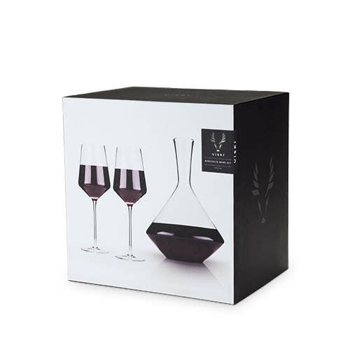 Raye™ Angled Crystal Decanter & Wine Glasses Set - 39 North CO