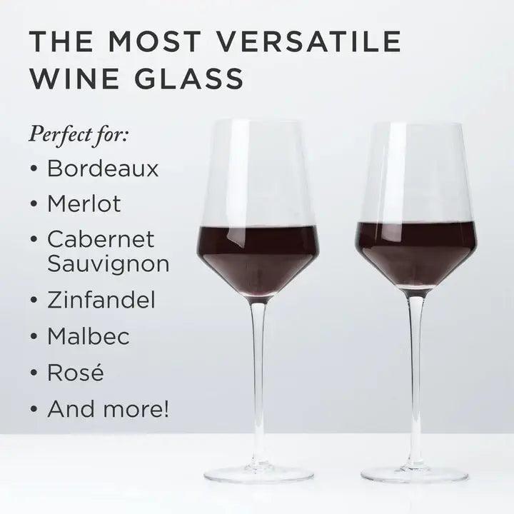 Raye™ Angled Crystal Decanter & Wine Glasses Set - 39 North CO