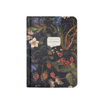 A6 vegan leather daily planner with a Forest Flowers cover and gilded page edges, front cover