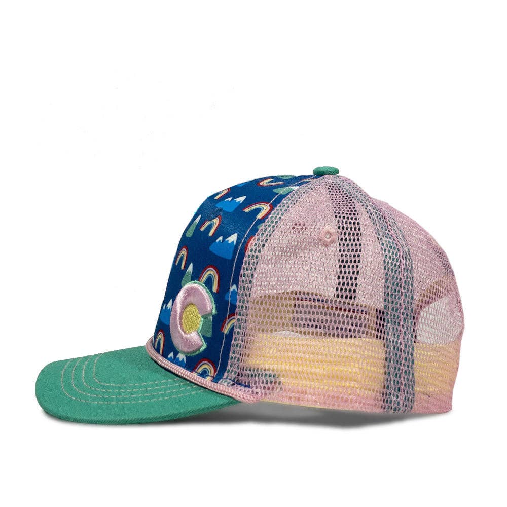 Kids' Mountain Rainbow Colorado Trucker Hat - view 4