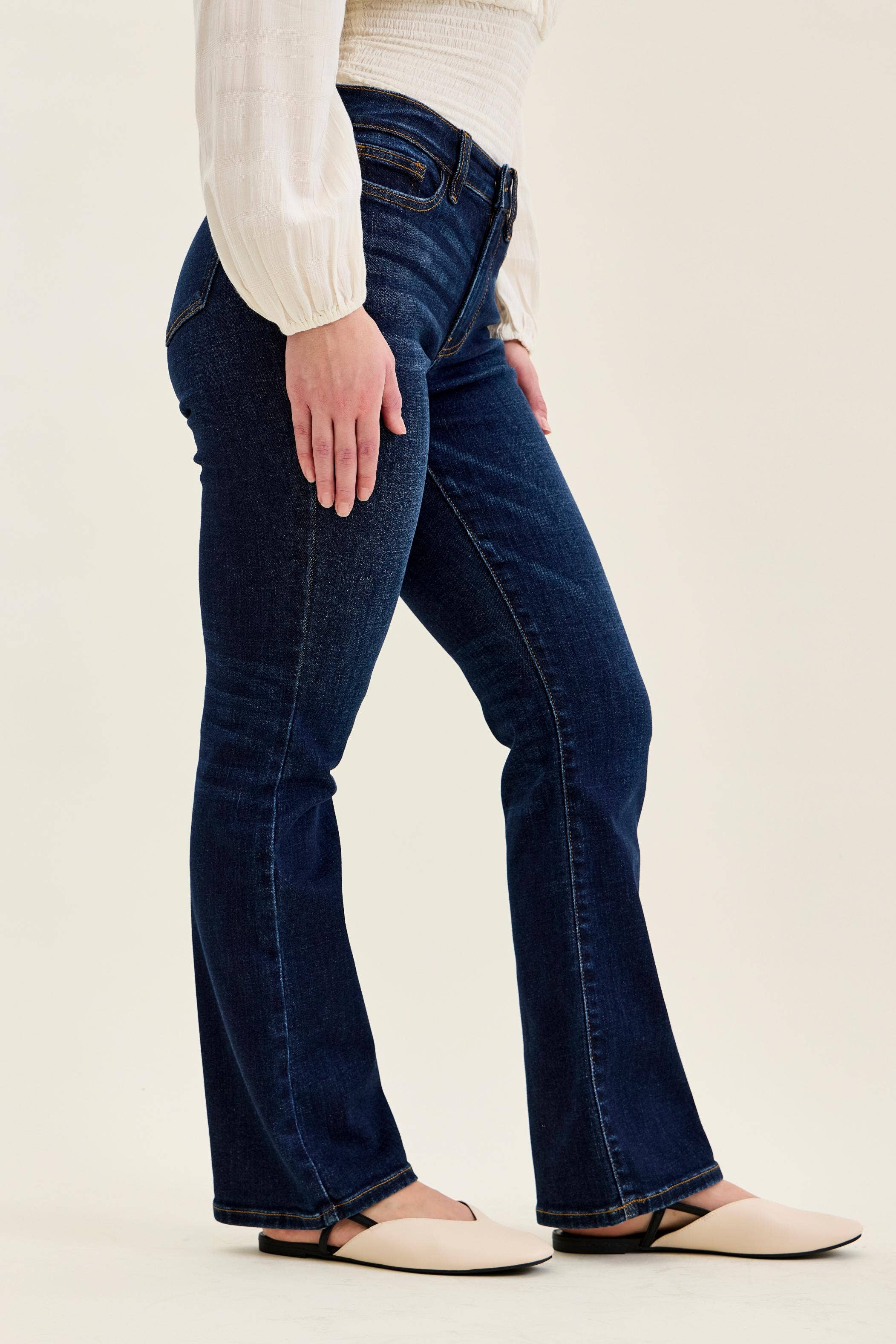 Judy Blue petite mid-rise bootcut jeans in dark wash