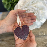 Two Became One Wedding Gift: Stained Glass Red Heart 7730