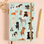 Furry Friends dogs lay flat lined journal