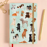 Furry Friends dogs lay flat lined journal