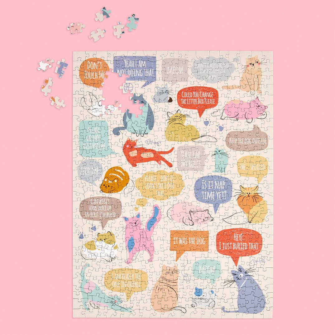If Cats Could Talk 500 piece jigsaw puzzle, view 2