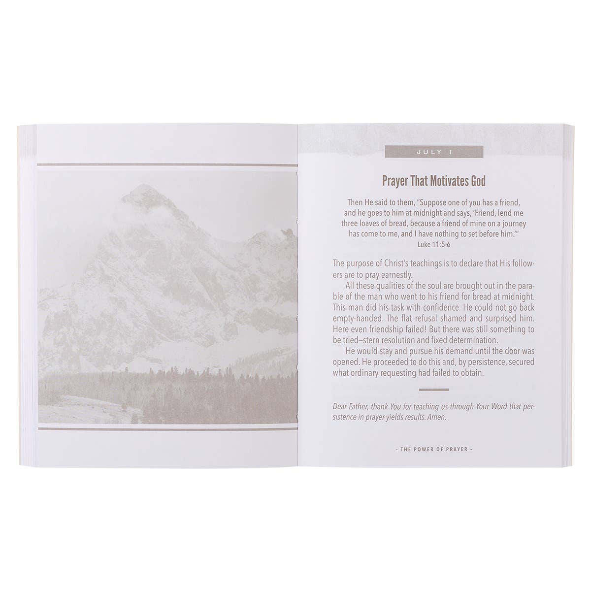 The Power of Prayer One-Minute Devotions, back cover