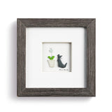 Purrfect Petals Wall Art -Gray 6"