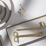 Candle Snuffer and Trimmer Set - Brass