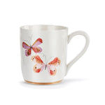 Pink Duo Butterfly Mug with Gold Trim