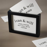I Can & Will Inspirational Cards Frame Set