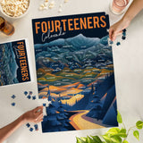 1000 Piece Puzzle - Colorado Fourteeners Mountain Range
