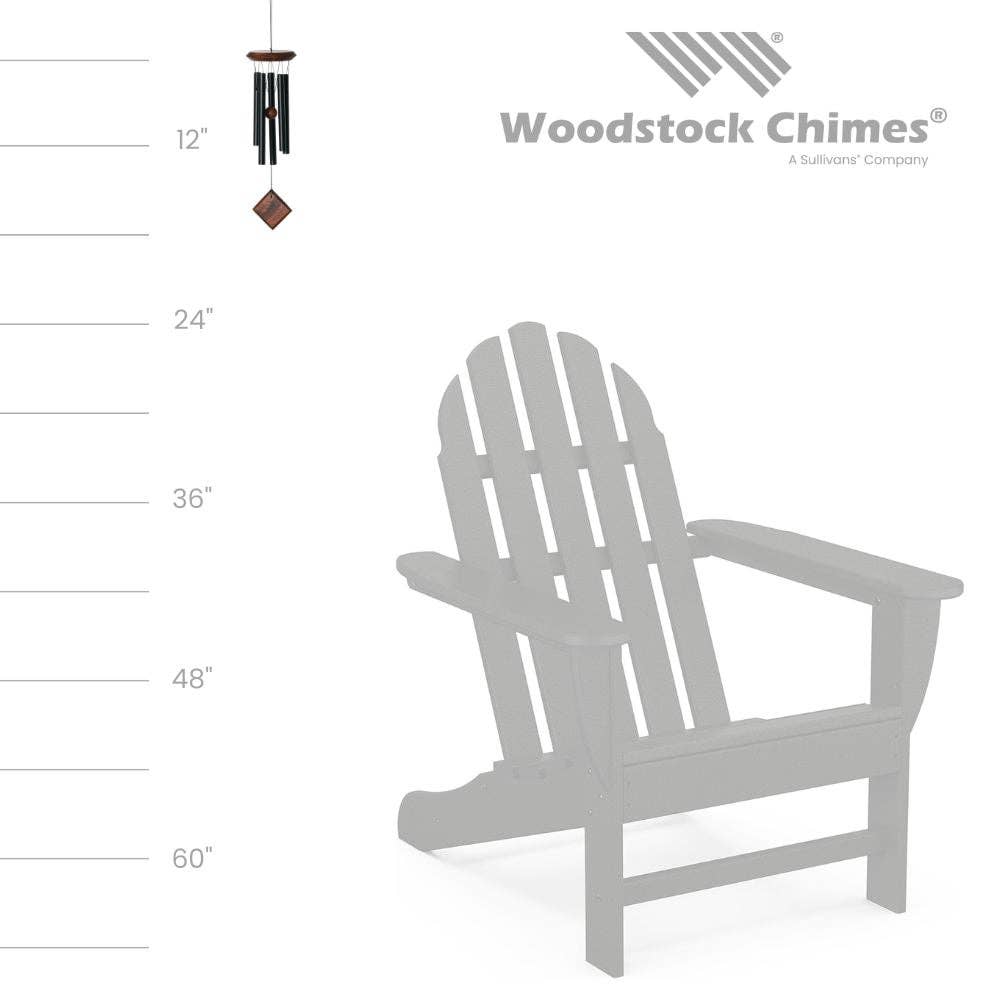 Chimes of Mars black and teak wind chime, detail