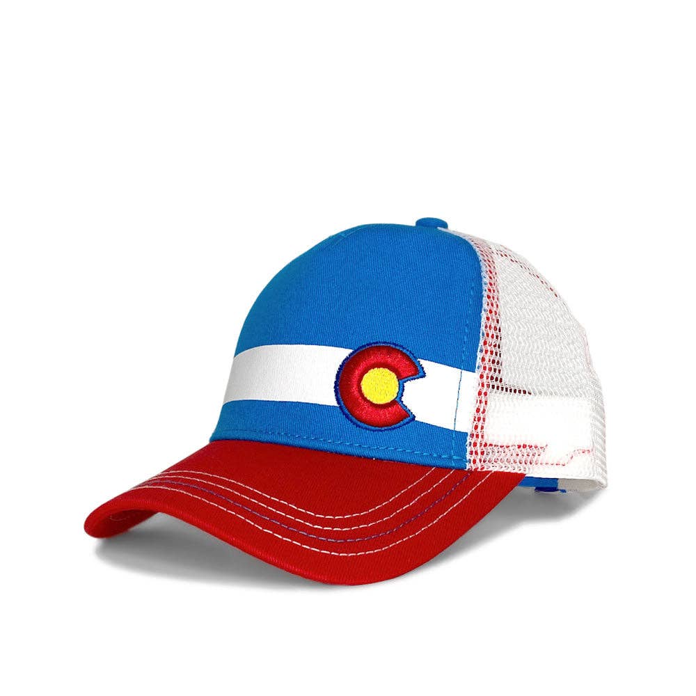 Lil' Fit Blue Nugget Colorado Flag Trucker Hat