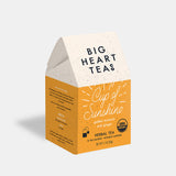Cup of Sunshine turmeric tea 10-count box on a white background