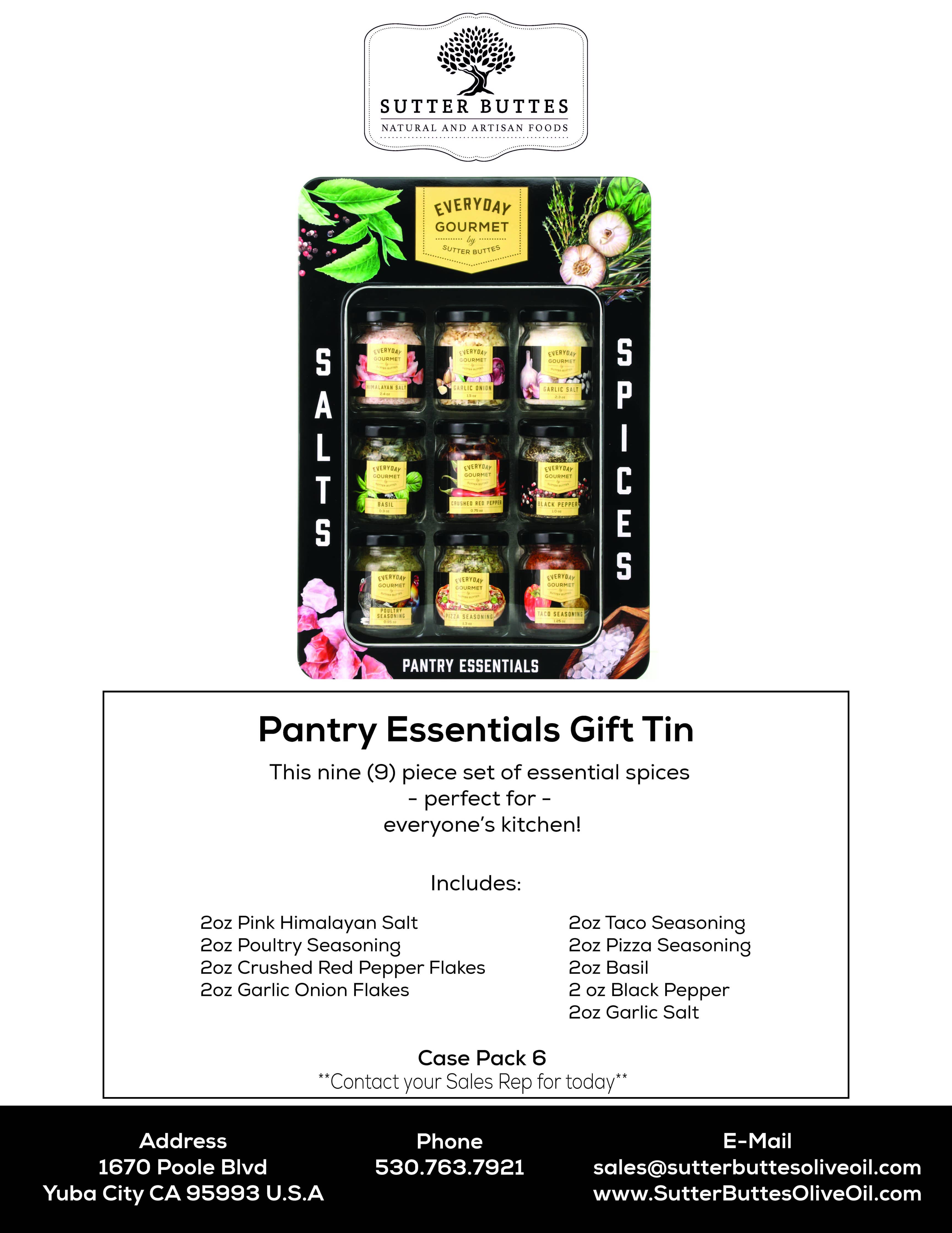 Pantry essentials spice and seasoning gift tin