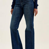 Judy Blue Alex high waist tummy control boy bootcut jeans in Outlaw Blue wash