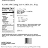 Star Of David Art Candy Gift Bags - 5 oz Gift Bag