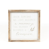 The Memory Treasure Wood Sign