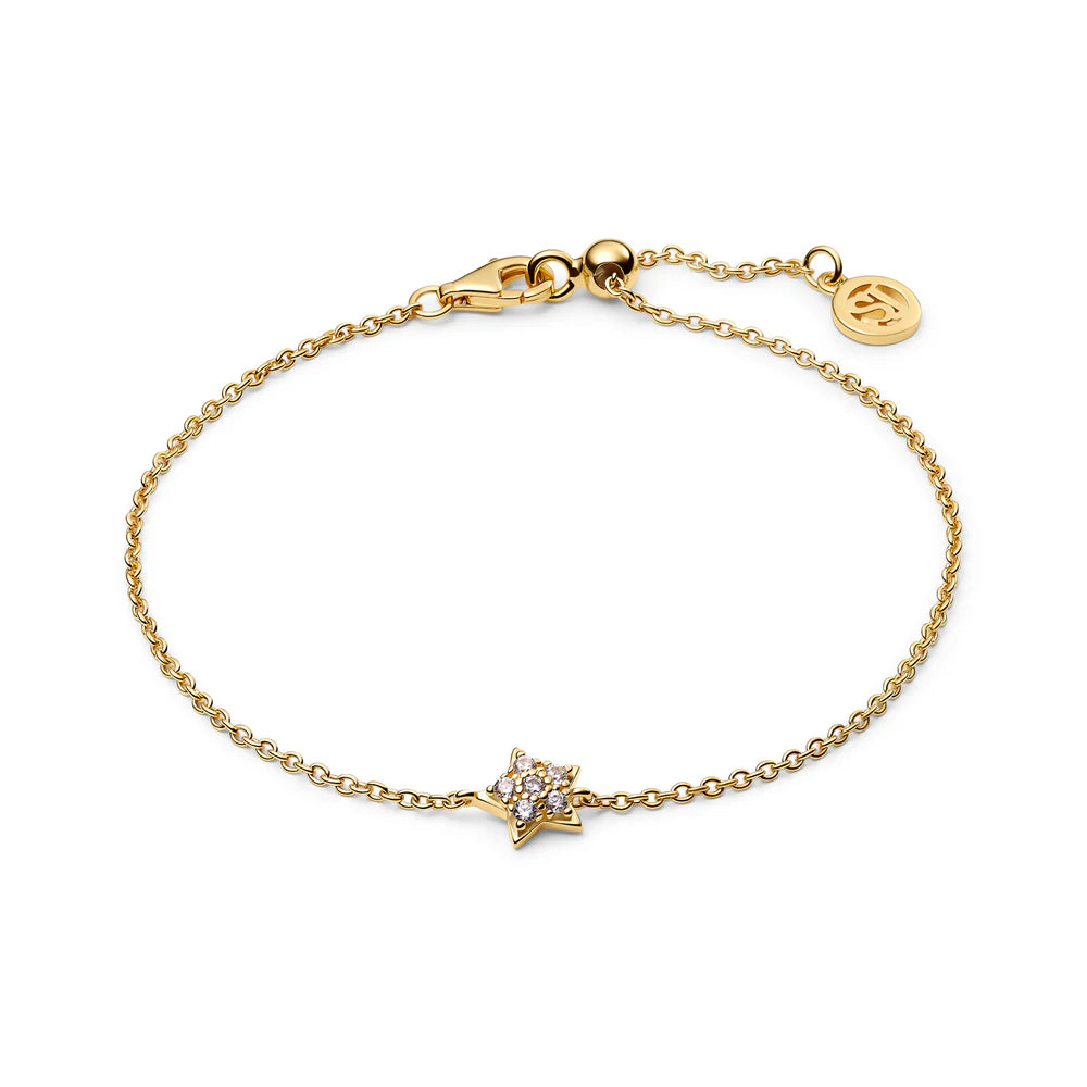 Star Bracelet in Sterling Silver or 18k Gold – Dainty Zirconia Jewelry
