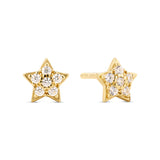 Star Stud Earrings | Sterling Silver or 18k Gold Plated | Zirconia Sparkle