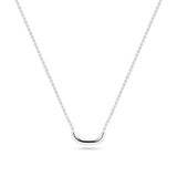 Curved Bar Pendant Necklace | Sterling Silver or 18k Gold Plated