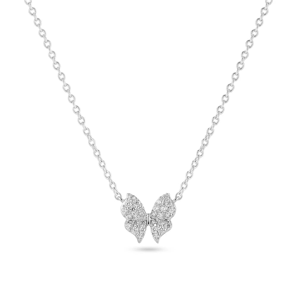 Butterfly Pendant Necklace | Sterling Silver or 18k Gold Plated