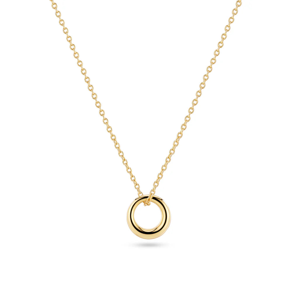 Open Circle Pendant Necklace | Sterling Silver or 18k Gold Plated