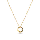 Open Circle Pendant Necklace | Sterling Silver or 18k Gold Plated