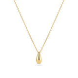 Polished Teardrop Pendant Necklace | Sterling Silver or 18k Gold Plated