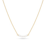 Freshwater Pearl Bar Necklace | Sterling Silver or 18k Gold Plated