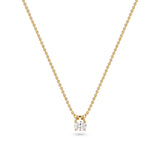 Classic Solitaire Pendant Necklace | Sterling Silver or 18k Gold Plated