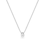 Classic Solitaire Pendant Necklace | Sterling Silver or 18k Gold Plated