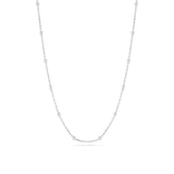 Beaded Station Necklace | 18k Gold Plated Sterling Silver