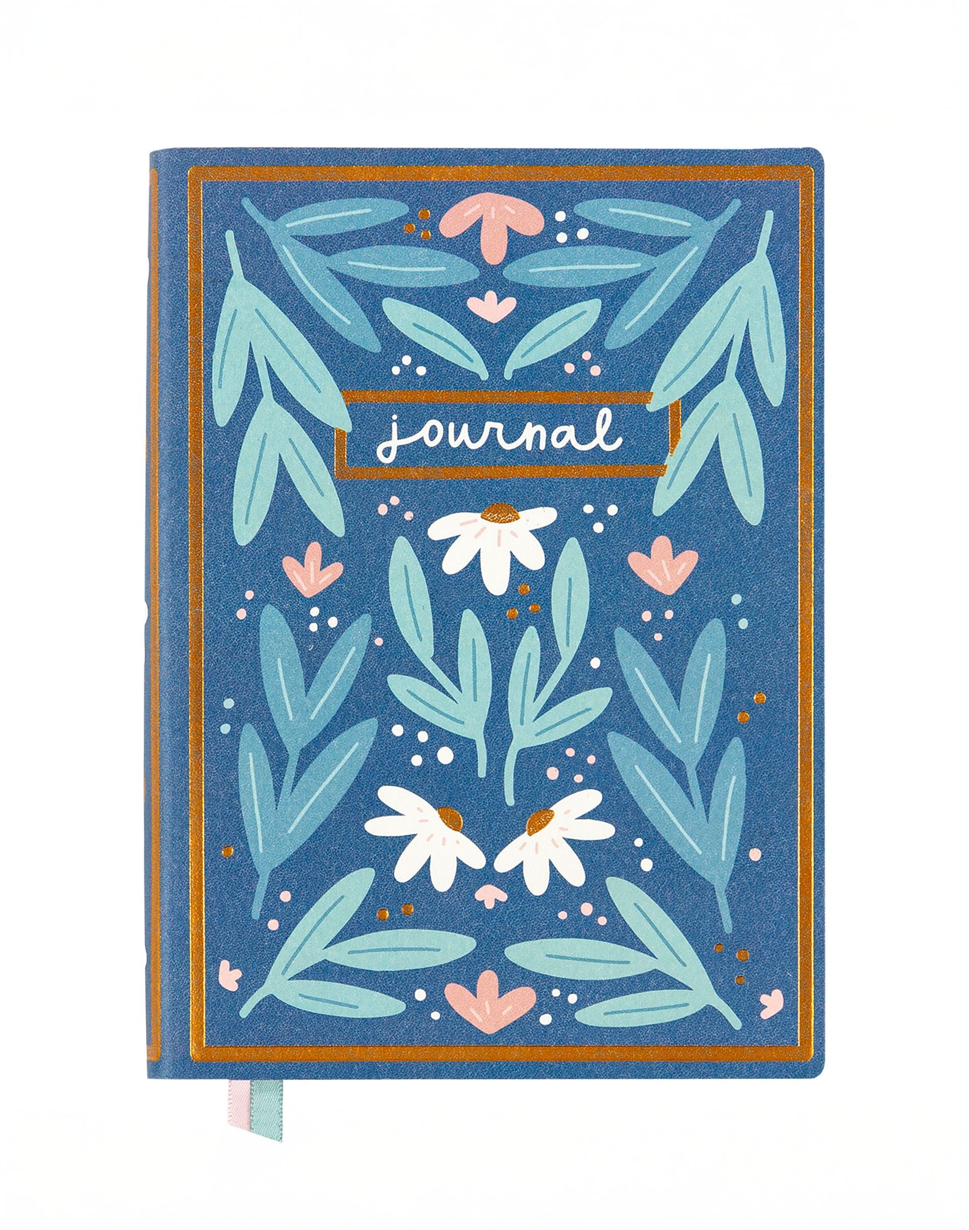 Blue floral 5x7 lined book journal - view 2