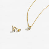 Classic Solitaire Pendant Necklace | Sterling Silver or 18k Gold Plated