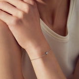 Star Bracelet in Sterling Silver or 18k Gold – Dainty Zirconia Jewelry