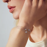 Crescent Moon Bracelet – Sterling Silver or 18k Gold Plated | Dainty Zirconia Jewelry