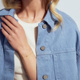 Crescent Moon Bracelet – Sterling Silver or 18k Gold Plated | Dainty Zirconia Jewelry